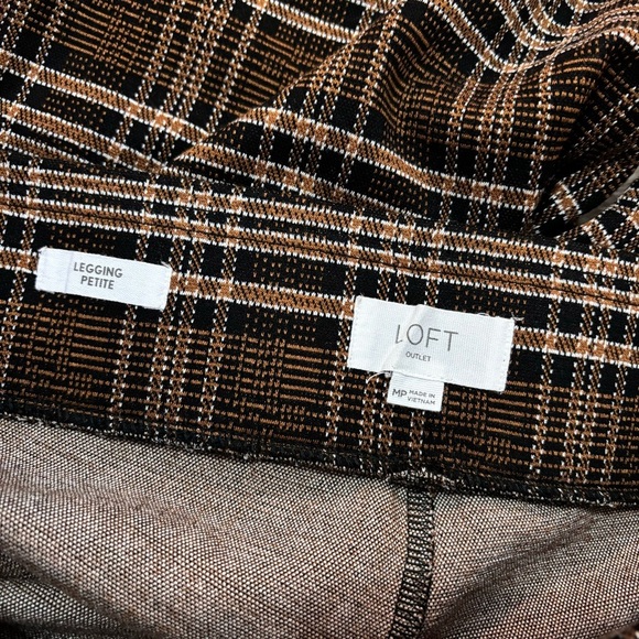 Loft | petites brown plaid leggings - Picture 4 of 6